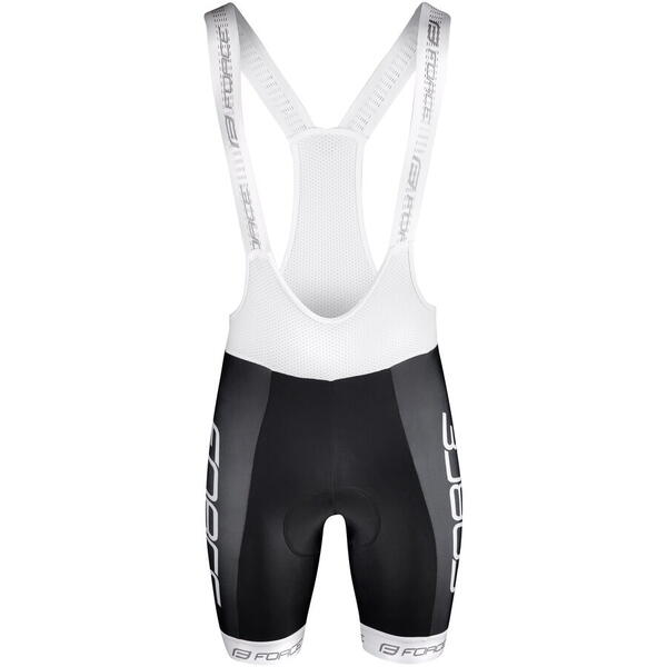 Pantaloni scurti cu bazon si bretele Force Team18 Negru/Alb XS