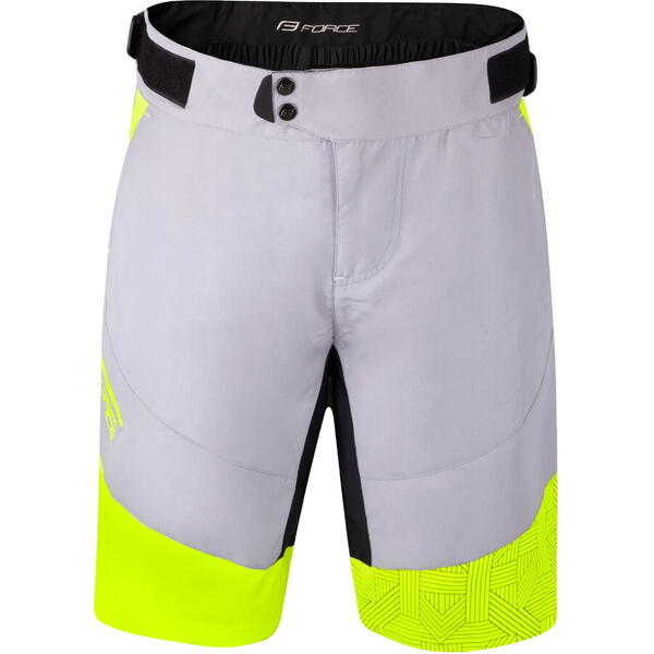 Pantaloni scurti cu bazon Force Storm, gri/fluo XL