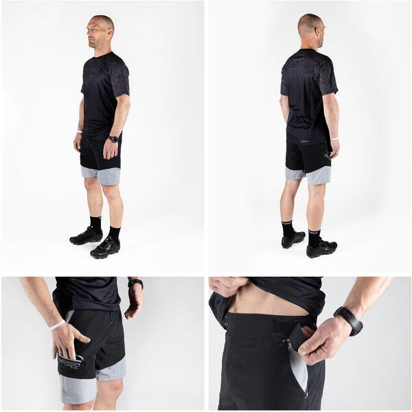Pantaloni scurti cu bazon Force Storm negru/gri, negru/gri S
