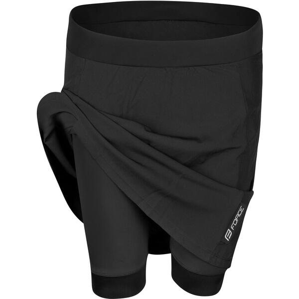 Fusta cu pantaloni scurti cu bazon Force Daisy negru XS