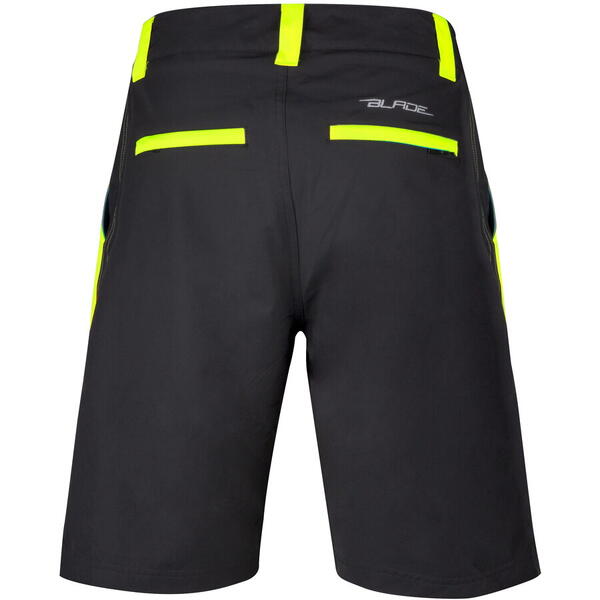Pantaloni Force Blade MTB cu sub-pantaloni cu bazon Negru/Fluo XXL