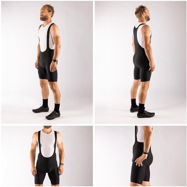 Pantaloni scurti cu bazon si bretele Force Action Negru XXL