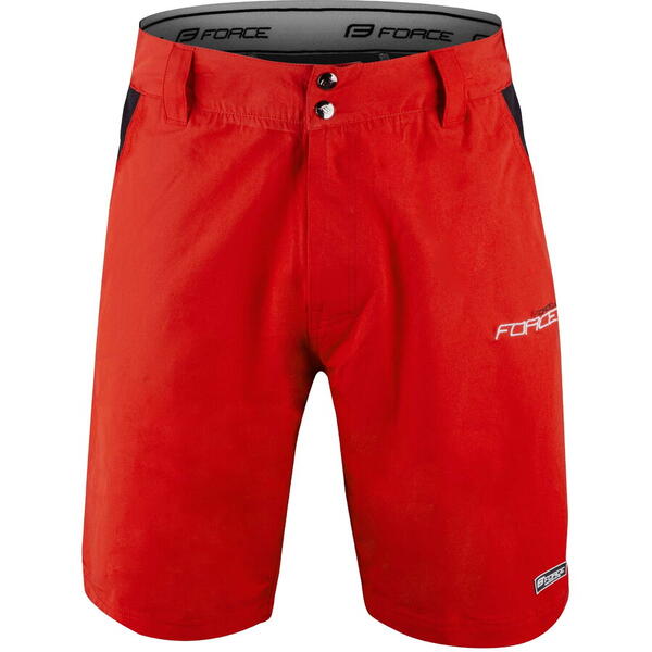 Pantaloni Force Blade MTB cu sub-pantaloni cu bazon rosu L