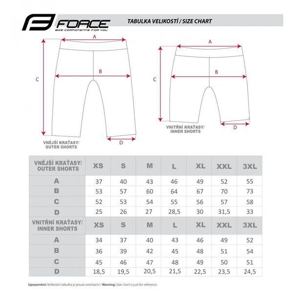 Pantaloni Force Blade MTB cu sub-pantaloni cu bazon rosu XXL