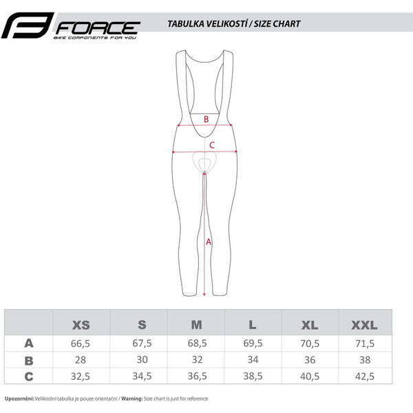 Pantaloni de dama cu bretele si bazon Force Reflex Line negru/roz XS